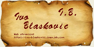 Ivo Blašković vizit kartica